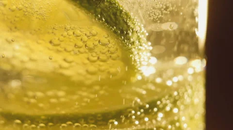 Coctail with lime. Macro. Stock Footage 41251858