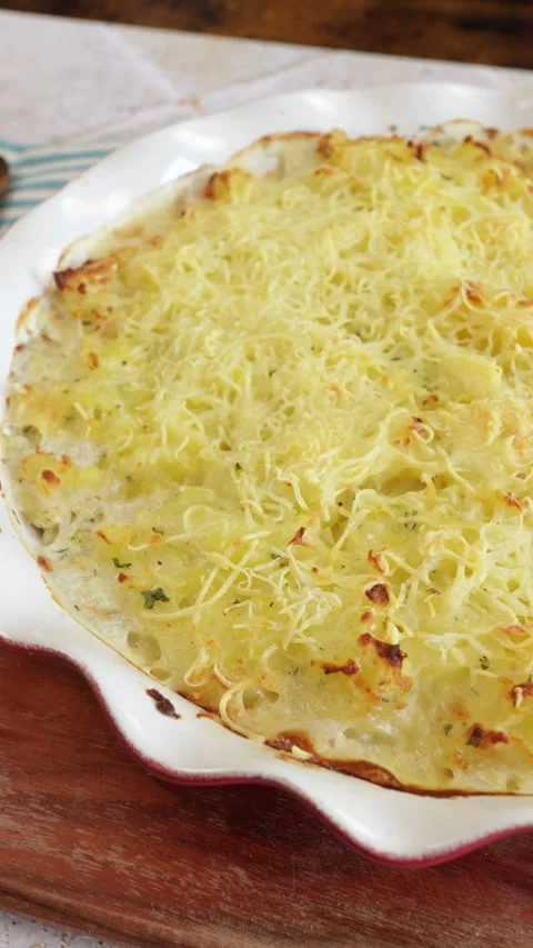 Cod brandade, close-up, on a table Stock Footage 296224741