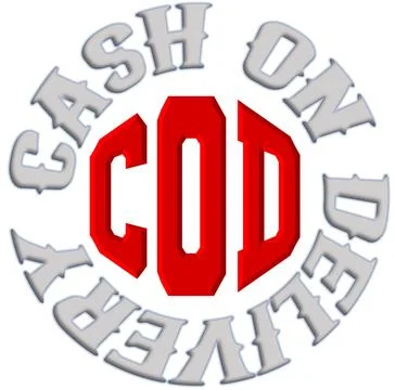 COD - Cash on delivery 스톡 일러스트