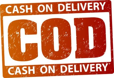 COD (cash on delivery) rubber stamp Stock Illustration