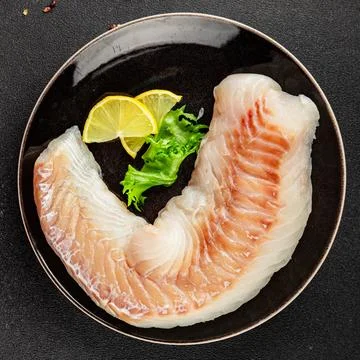 Cod fillet, raw fish seafood tasty snack fresh pescetarian diet gourmet foo.. Stock Photos