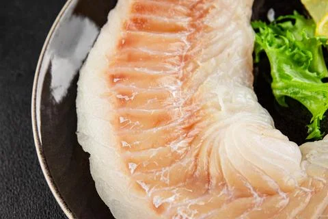 Cod fillet, raw fish seafood tasty snack fresh pescetarian diet gourmet foo.. Stock Photos