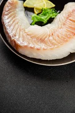 Cod fillet, raw fish seafood tasty snack fresh pescetarian diet gourmet foo.. 写真素材