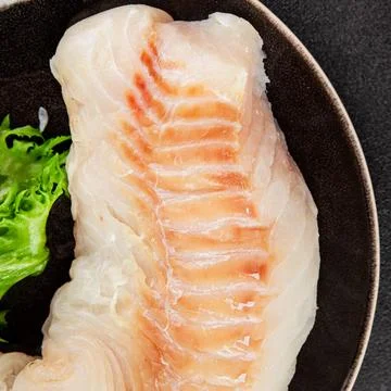 Cod fillet, raw fish seafood tasty snack fresh pescetarian diet gourmet foo.. Stock Photos