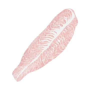 Cod fillet. Raw white fish steak, healthy organic seafood ingredient Illustrazione stock