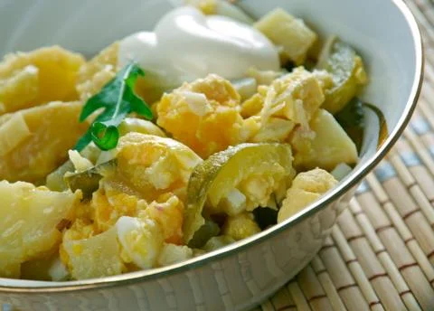 Cod fish salad Stock Photos