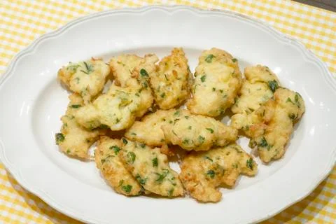 Cod fritters Foto stock