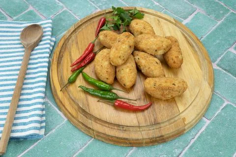 Cod fritters Foto stock