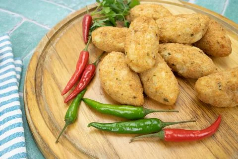Cod fritters Stock Photos