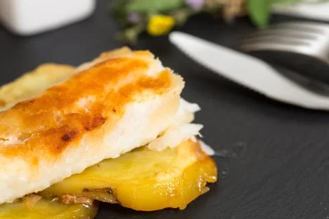 Cod with honey Stock-Fotos