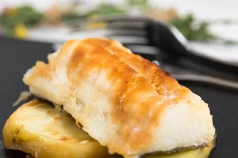Cod with honey Stock-Fotos