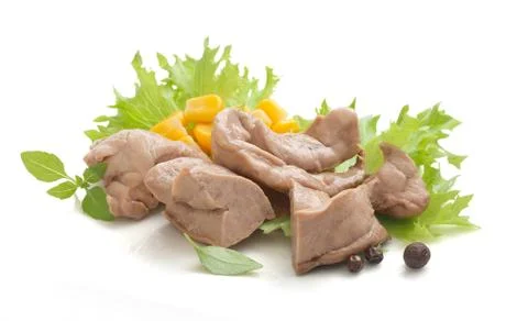 Cod liver with corn Stock-Fotos