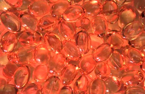 Cod liver oil capsules Stock Photos