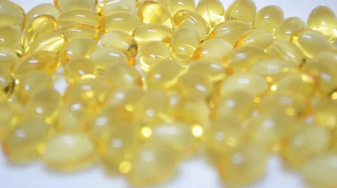 Cod Liver Oil Capsules - Shift Focus Stock Footage 36793281