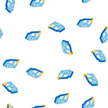 Cod liver oil isometric icon seamless pattern Stock Illustration