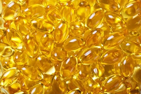 Cod liver oil pills Stock Photos
