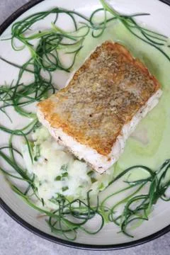 Cod with monks beard Stock Photos