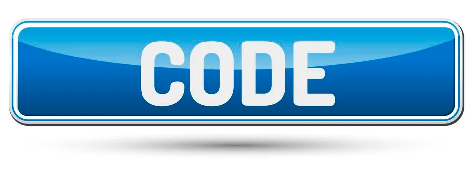 CODE - Abstract beautiful button with text. Stock Illustration