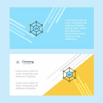 Code abstract corporate business banner template, horizontal advertising busi Stock Illustration