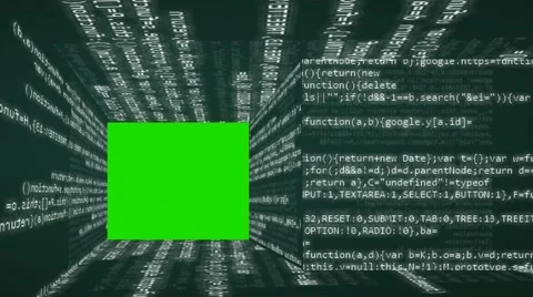 Code - in an advanced interface - perspective dimension - vertical - horizont Stock Footage 64849365