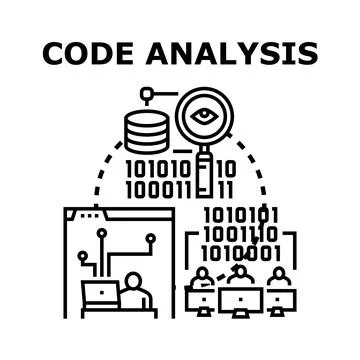 Code analysis process evaluating software development security イラスト素材