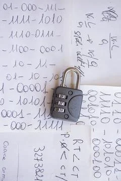Code and lock security Stock Photos