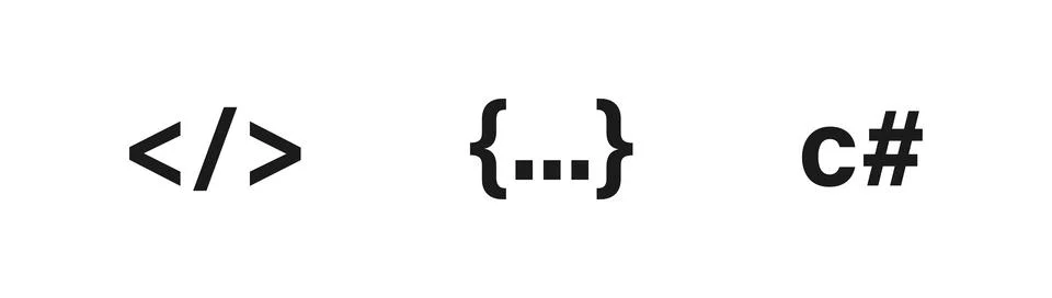 Code and programming coding set icon. Vector イラスト素材