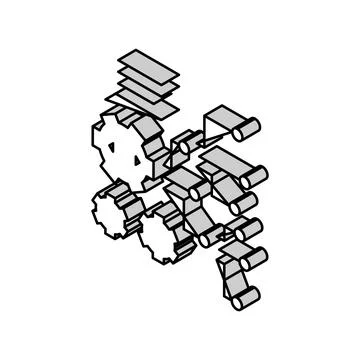 Code and settings working process isometric icon vector illustration 스톡 일러스트