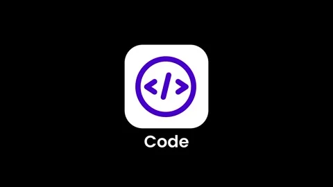 Code App Icon Stock Footage 334471079