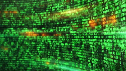 Code array wall Stock Footage 219934857