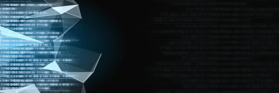 Code binary interface and minimal shapes background Stock Illustration