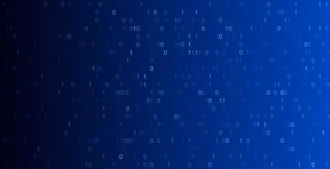 Code binary matrix data background. Technology software abstract binary code Stock Illustration