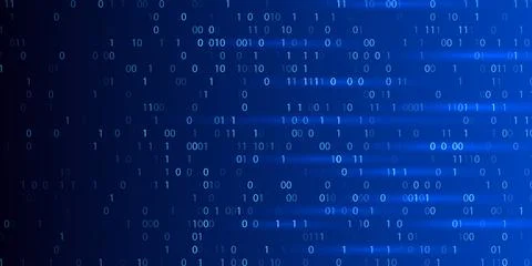 Code binary matrix data background. Technology software abstract binary code Stock Illustration