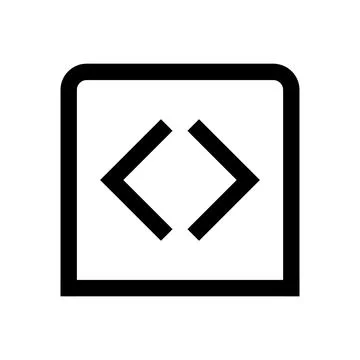 Code bracket icon isolated on transparent background for web development イラスト素材