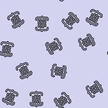 Code brackets with letters nlp line vector seamless pattern Stockillustratie