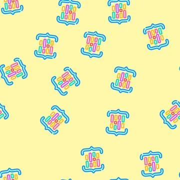 Code brackets with letters nlp vector seamless pattern Stock Illustration