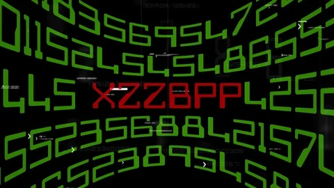 Code braking gets access data Video stock 116749338