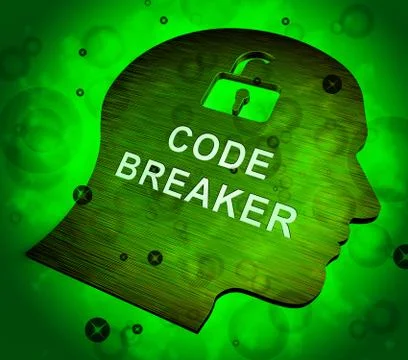 Code Breaker Decoded Data Hack 3d Rendering Illustrazione stock