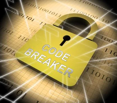 Code Breaker Decoded Data Hack 3d Rendering Stock-Illustration