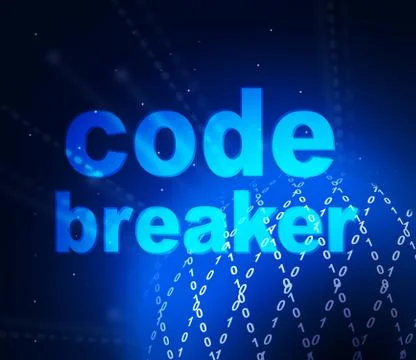 Code Breaker Digital Design Demonstrates Cryptography And Access Decoding - 3 스톡 일러스트