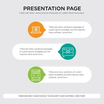 Code in browser, Stars in message, Hardware presentation design template in o Stock-Illustration
