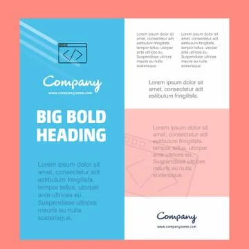 Code Business Company Poster Template. with place for text and images. vector イラスト素材
