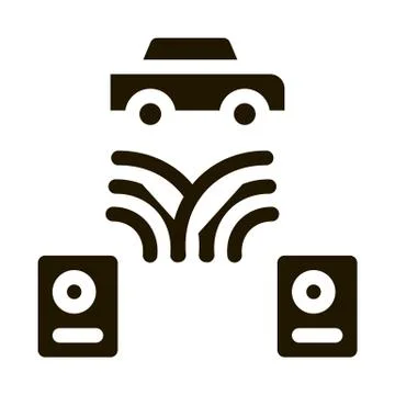 Code Car Grabber Icon Vector Glyph Illustration Illustrazione stock