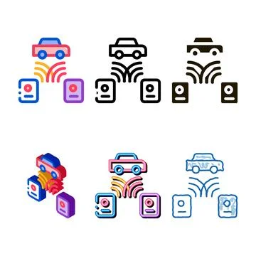 Code car grabber icon vector types outline イラスト素材