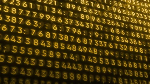 Code of changing numbers, concept of digital world and matrix effect. Motion Stock Footage 211871381