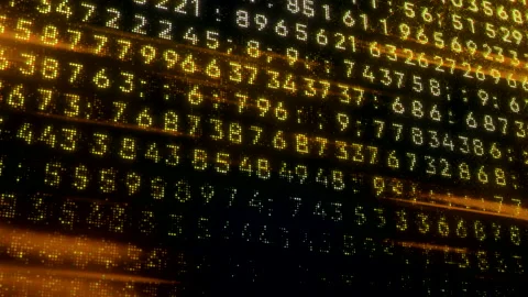 Code of changing numbers, concept of digital world and matrix effect. Motion Stock Footage 211872027