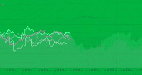 Code chart receiving feed, showing value shift as white trace dipping then Stock Footage 327337963