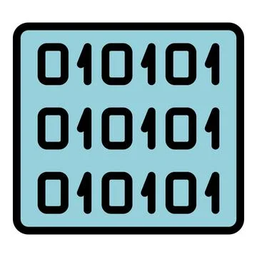 Code chat interface icon color outline vector Stock Illustration