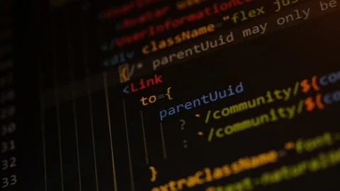 Code close up Video stock 143342707