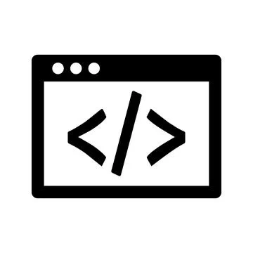 Code, coding, html icon design Stock Illustration